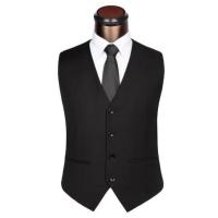 El nuevo vestido chalecos para hombres de Color sólido de un solo pecho ajustado traje para hombres chaleco masculino chaleco Homme Casual mangas - details 7