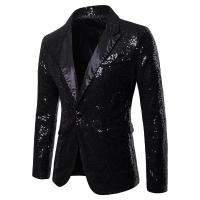 Traje de Fiesta Brillante para Hombres Chaquetas de Lentejuelas con Botones - details 2