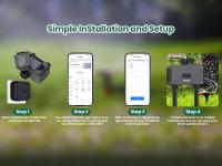 Inoma-puerta de enlace con temporizador de agua automático, sistema de riego de jardín con doble manguera, programador de aspersores remoto, compatible con Alexa - details 1