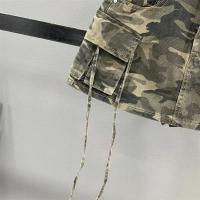Falda Camuflaje Vintage de Otoño Estilo Harajuku Callejero para Mujer Pañal Hip A-bag de Denim - details 4