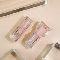 DIY 12,1mm cristal acrílico mate cosméticos contenedores recargables tubo de bálsamo labial tubo de lápiz labial cuadrado botellas de lápiz labial vacías - details 2