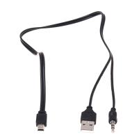 Cable de audio para altavoz portátil USB Mini de 5 pines macho Aux USB2.0 de 3,5 mm - details 0