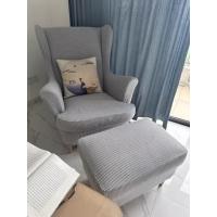 Cubierta de Silla de Ala Inclinada Elástica Vellón Polar Rey Cubierta de Sofá con Almohada - details 2