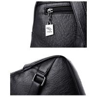 Mochila De Cuero Suave Para Mujer En 5 Colores Bolsa De Hombro Vintage Casual Viaje Mochila De Escuela Bolsa Para Damas - details 16