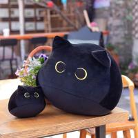 Muñeco de peluche de gato negro para niña, juguete pequeño con colgante, almohada, cojín, regalo, 10/30CM - details 2