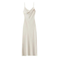 OUWU- nuevo producto moda mujer estilo europeo y americano vestido largo con cuello en V estilo correa blanca - details 0