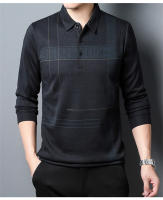 Camiseta Casual para Hombres CASUMANL EU SIZE con Cuello Abotonado y Rayas Empresarial Manga Larga para Otoño Ajuste Regular - details 9