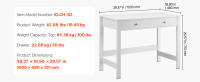 SucceBuy Escritorio compacto con cajones de almacenamiento, mesa de estudio para niños para dormitorio, diseño minimalista para dibujar, leer, escribir - details 6