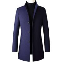 Chaqueta de hombre de color sólido de negocios de lana con un solo pecho y cuello levantado largo por debajo de la rodilla nuevo artículo Otoño/Invierno 2024 - details 2