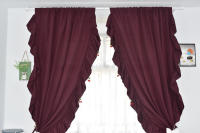 Cortinas de Estilo Princesa Nórdica con Flecos Decorativas en Color Sólido para Sala de Estar Dormitorio Material de Poliéster 100% Tema Romántico Cortinas Lavables de Largo 260cm y Más - details 30