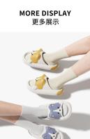 Zapatillas frescas de dibujos animados desgaste de verano lindo hogar interior zapatillas de baño de fondo suave antideslizante transpirable pareja sandalias - details 4