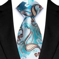 Nueva Corbata Clásica Para Hombre Con Estampado Paisley Lujosa 8cm Jacquard Adecuada Para Negocios Bodas Fiestas Uso Diario Accesorio De Moda Polyester - details 6