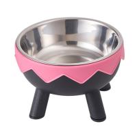 Cuenco de agua para comida de gato con forma de cáscara de huevo, antideslizante, antivómitos, de acero inoxidable, antivuelco con soporte - details 4