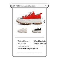 Zapatos De Lona Con Plataforma, Nuevos Zapatos De Aumento Para Niños, Zapatos De Tablero Casuales Negros - details 2