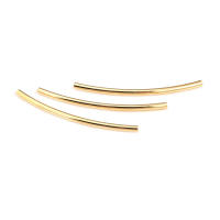 20 piezas, 25MM, 30MM, 35MM, 18K, Color dorado, latón, pulseras arqueadas lisas, tubo, suministros para fabricación de joyas, accesorios Diy - details 21