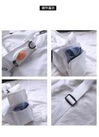 De lona a bolso cruzado de moda para mujer, bolso de hombro de color sólido, gran capacidad, estilo informal, adecuado para hombres jóvenes. - details 2