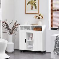 Mueble de Baño con Ruedas Armario de Suelo Estrecho con Puertas Correderas - details 1