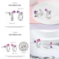 Pendientes colgantes de trébol de la suerte para mujer, plata pura, piedra Original, circón, herradura, verde de cuatro hojas, joyería de fiesta - details 18