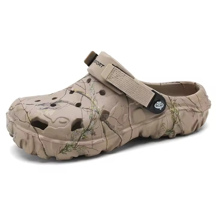 Zuecos calados clásicos de color sólido, zapatillas cómodas antideslizantes de suela suave y duradera para actividades al aire libre - 1