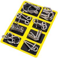 Rompecabezas de alambre de Metal para adultos, juego interactivo, juguetes educativos para aliviar el cerebro, IQ Mind, 8 piezas por juego - details 2
