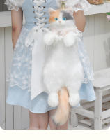 Mochila de gato de tres flores, mochila de simulación, muñeco de peluche, muñeca linda, juguete, regalo de cumpleaños - details 8