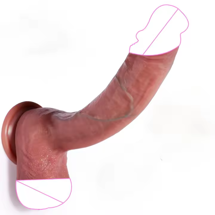 Fierce Horse Doble Capa Silicona Líquida Diseño de Venas Suave Piel-Like Enchufe Anal para Parejas - 1