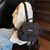 Mochila con cordón de Color sólido para regalo, bolso escolar de nailon de secado rápido para estudiantes, bolso de hombro de gran capacidad de estilo coreano para exteriores - details 2