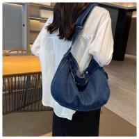 2025 Nueva Bolsa De Lona De Mezclilla Lavada Bolsa De Ocio Simple De Moda Estudiante Temperamento Hombro Bolsa De Mensajero - details 4