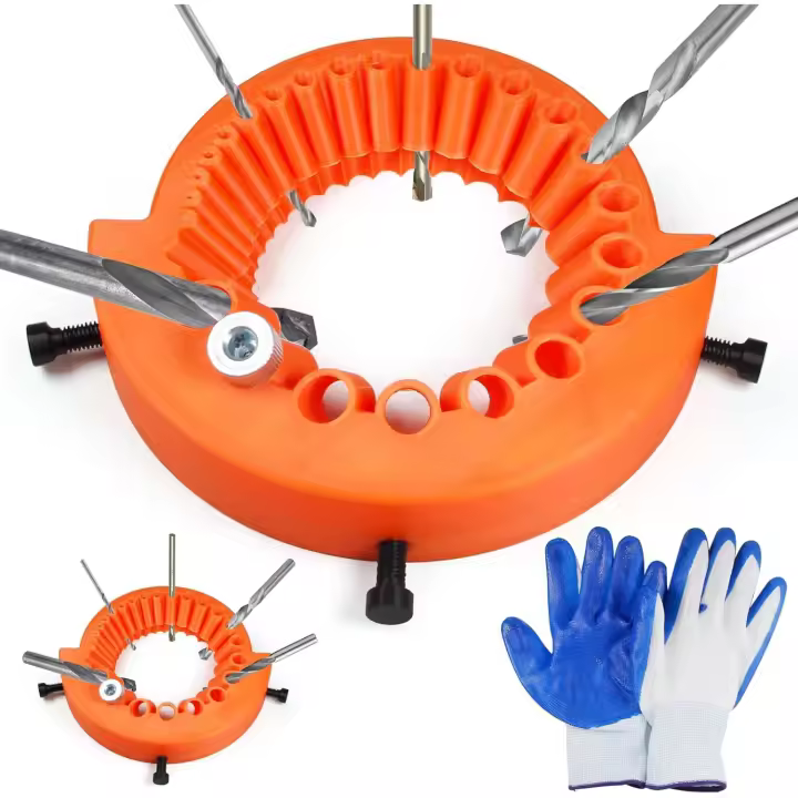 Afilador de brocas, 2-13 mm, amoladora de 125 mm, 1 unidad, restaura brocas opacas, compatible con amoladoras de 125 mm, adecuado para varios tipos de brocas - 1