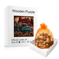 Rompecabezas de madera para adultos y niños, manualidades únicas, coche divertido, regalos de juegos 3D, rompecabezas educativo - details 2
