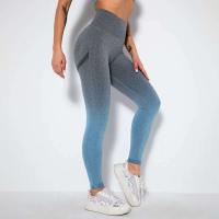 Malla de color degradado sin costuras para mujer, pantalones para correr Fiess con sandalia para realzar la cadera, pantalones de yoga de secado rápido - details 45