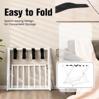 Portaequipajes Plegable Soporte de Metal para Maleta Ahorro de Espacio - details 3