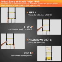 Escalera Telescópica de Aluminio de 5m Portátil, Desmontable, Antideslizante, Extensible, Multiusos, Carga de 150kg Mejoras del Hogar y Herramientas - details 12
