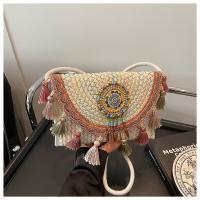 Bolso tejido a mano de verano estilo étnico de paja 2025 moda de interés especial nueva bandolera de hombro para vacaciones en la playa - details 22