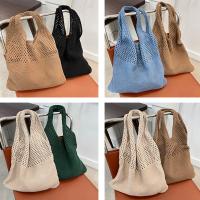 Bolso De Hombro Vintage Tejido Con Agujeros Para Mujer Gran Capacidad Bolso De Compras Bohemio Veraniego Para Playa Y Viajes - details 27