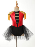 Disfraz de mago de maestro de ceremonias de circo para niñas, leotardo de lentejuelas de manga larga, tutú, vestido de juego de rol para fiesta temática de Halloween - details 10