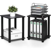 Mesa Auxiliar Simplista, Madera compuesta, Espresso/Negro, 2 Unidades - details 40