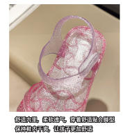 Zapatos de gelatina de cristal para niñas a la moda, zapatos de princesa coreana, sandalias Baotou para niñas - details 7