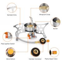 Estufa de Gas Portátil de Acero Inoxidable 3900W, A prueba de viento, Ideal para Acampar y Senderismo - details 2
