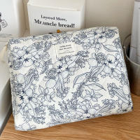 Bolso De Maquillaje Para Mujer Vintage Floral Zipper Organizador De Viaje Para Cosméticos Bolsa De Mano Con Cierre De Cremallera - details 5