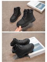 Botas Cortas De Cuero Para Niños Y Niñas Moda Comodidad Deportivas Casuales Antideslizantes Invierno Talla True Fit Para Edad 7-13 Unisex - details 9