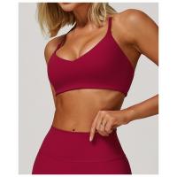 Y Back Sujetador deportivo para mujer Sensación desnuda Sujetador transpirable y a prueba de golpes Sujetador de yoga elástico y resistente al sudor para entrenamientos al aire libre - details 5