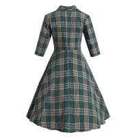 Elegante Vestido de Olla Swing de Moda Vintage Estilo Otoño-Invierno 1950s Cuello Recortado Retro - details 2