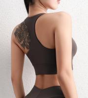Top corto de nailon para Yoga para mujer, sujetador deportivo para gimnasio, almohadilla para el pecho, Top transpirable ajustado elástico extraíble, 6 colores - details 17