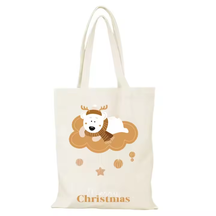 Bolso bonito, regalo de Año Nuevo, bolso de mano de Anime de dibujos animados, bolsos de lona de Feliz Navidad, bolso de mano para mujer, bolsas de tela, bolso De compras Eco Lady - 1