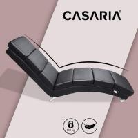 Chaise Longue Tumbona XXL London 186x89x55cm Sillón Ergonómico de Salón Oficina 180Kg Cuero Sintético Blanco - details 22