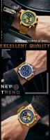 Reloj de cuarzo multifunción para hombre, cronógrafo de aviación, correa de cuero genuino, resistente al agua, luminoso, informal - details 11