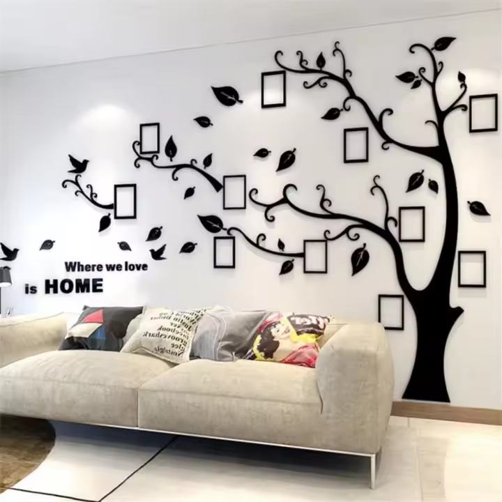 Pegatinas de Pared 3D de Árbol Decoración de Pared DIY para Sala de Estar, Dormitorio, Oficina - 1
