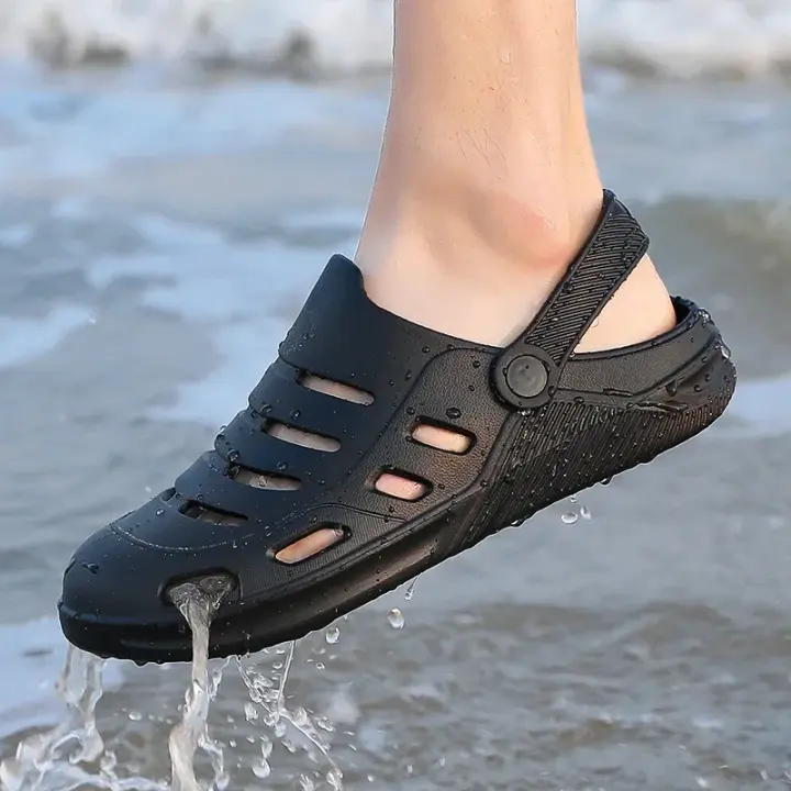 Zapatillas de Moda para Hombre Sandalias de Playa Antideslizantes con Suela Gruesa Zuecos de EVA - 1