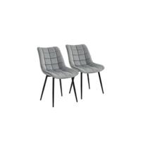 Pack de 2 Sillas de Comedor Sillas Decorativas Tapizadas en Lino Sillas de Cocina con Respaldo Reposabrazos y Patas de Metal para Salón 59,5x56,5x81 cm Azul - details 8